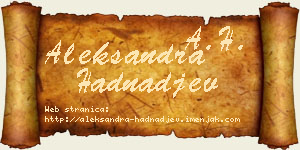 Aleksandra Hadnađev vizit kartica